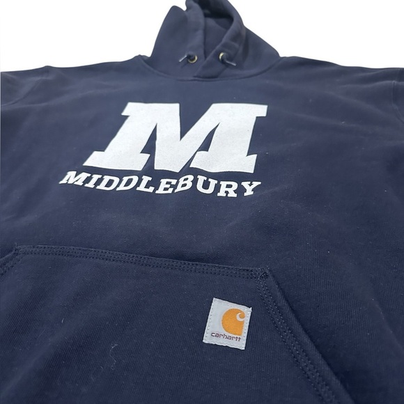 Carhartt Middlebury College Navy Blue Hoodie - Picture 6 of 6